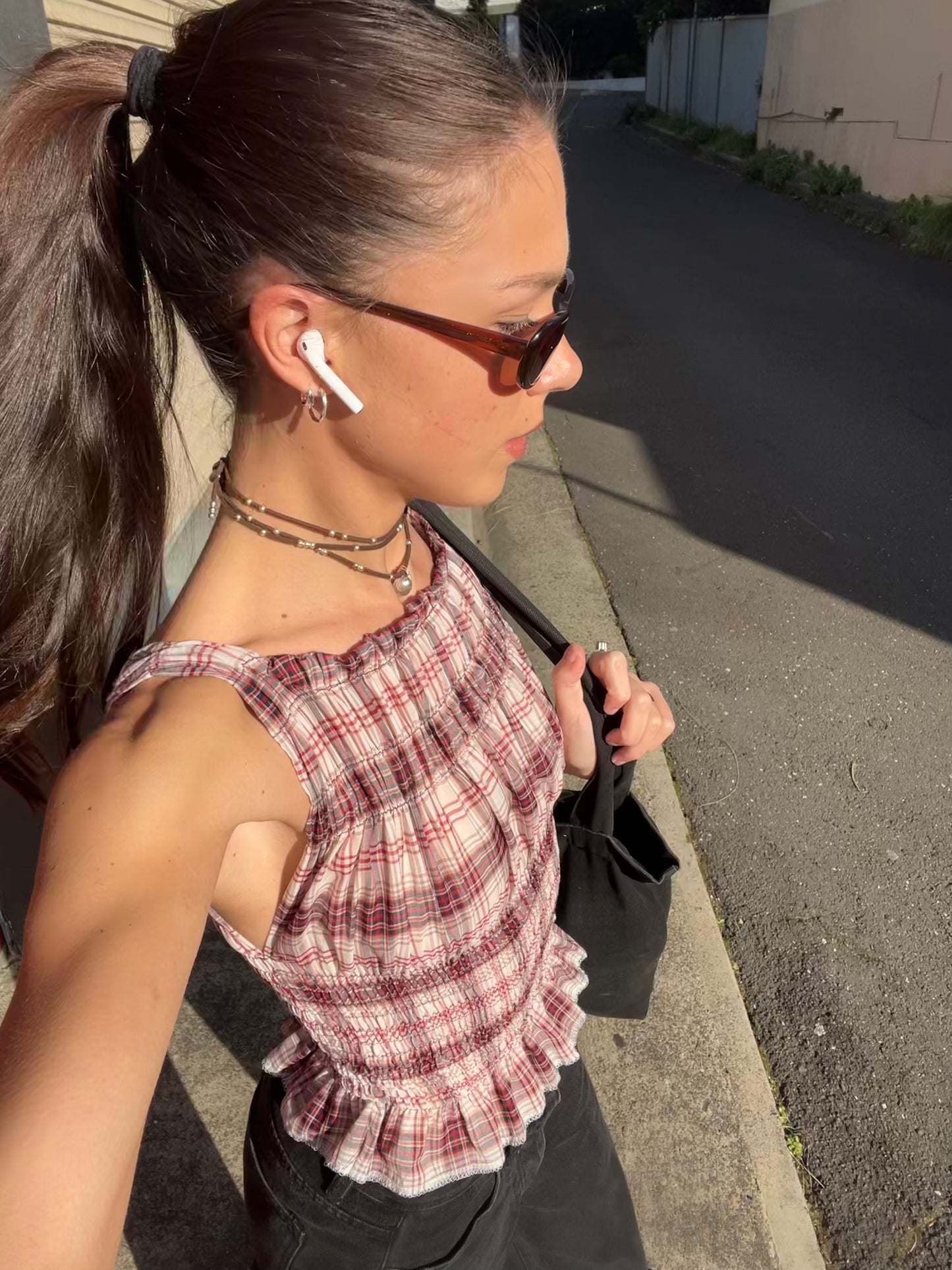 The Top 2.0 - Mulberry Plaid