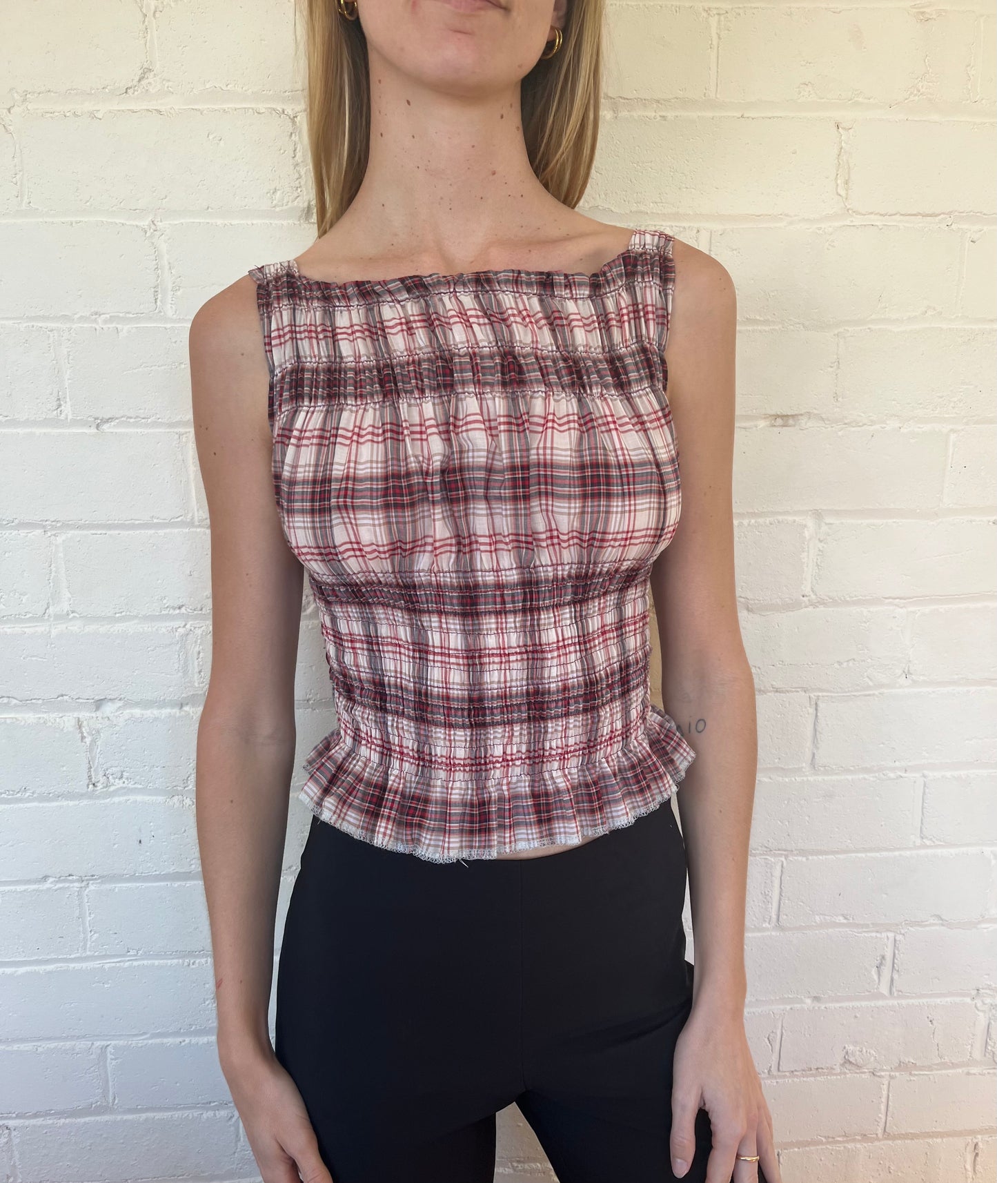 The Top 2.0 - Mulberry Plaid
