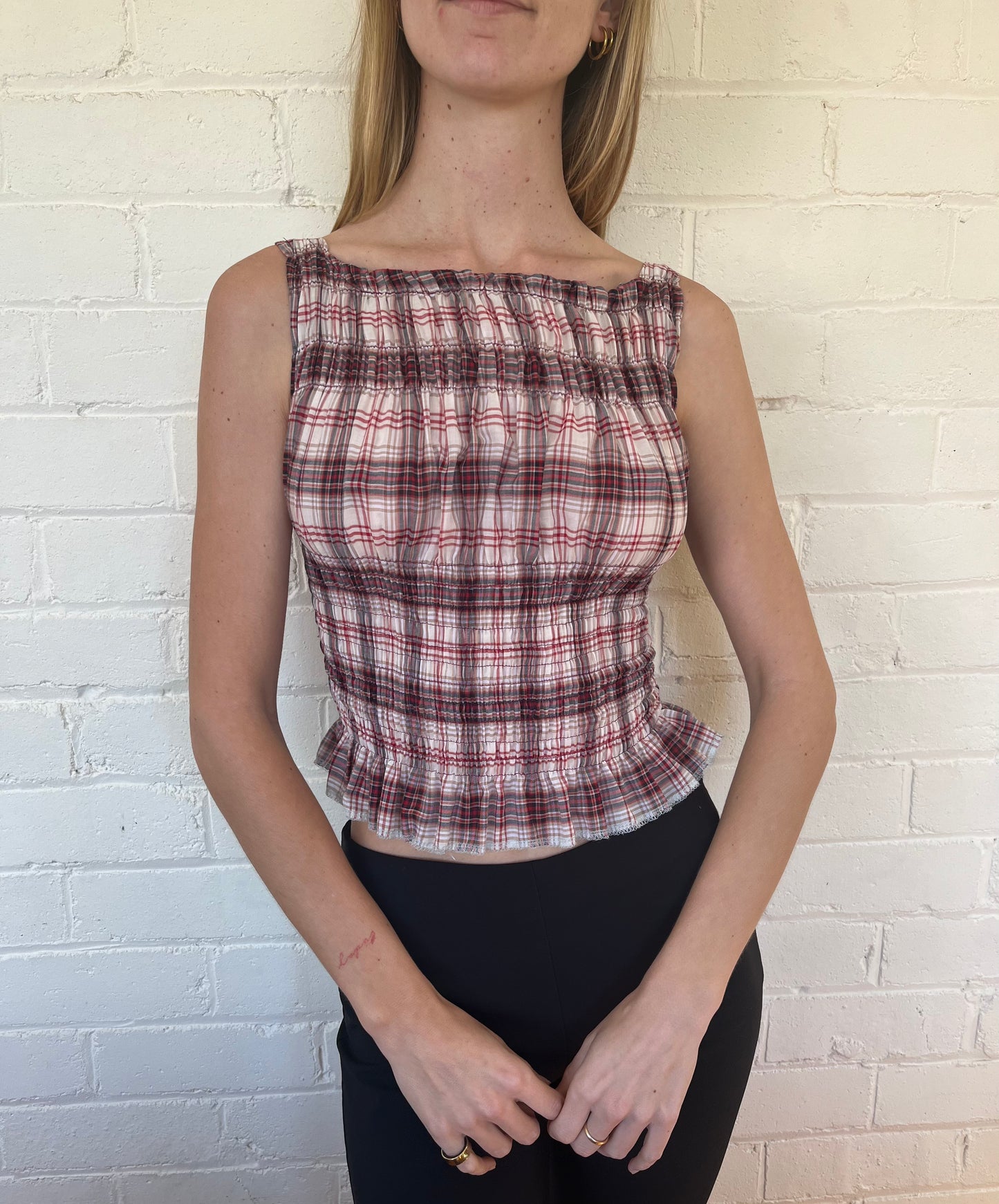 The Top 2.0 - Mulberry Plaid