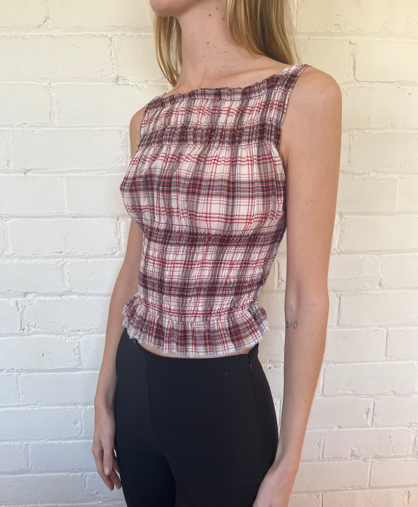 The Top 2.0 - Mulberry Plaid