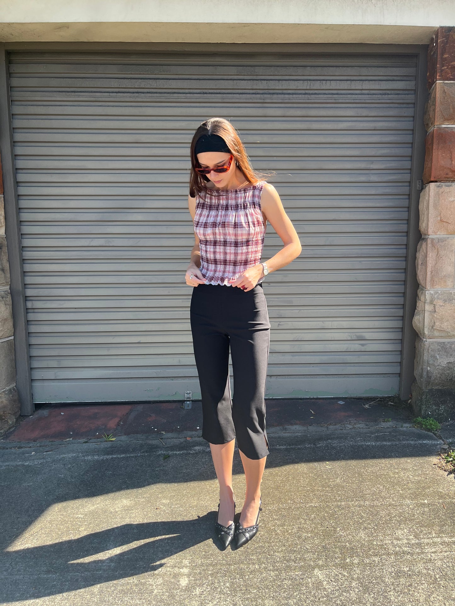 The Top 2.0 - Mulberry Plaid