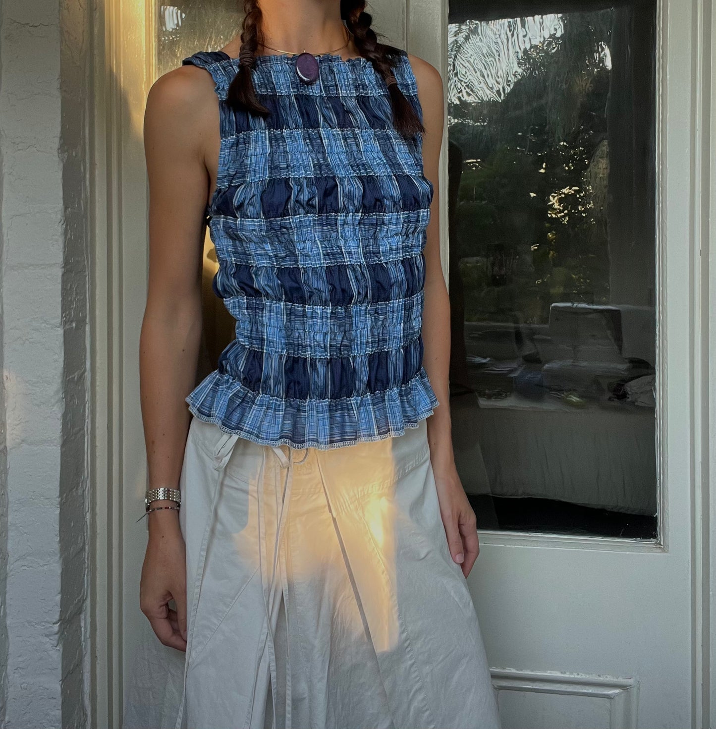The Top One-Off - Ink Blue Plaid