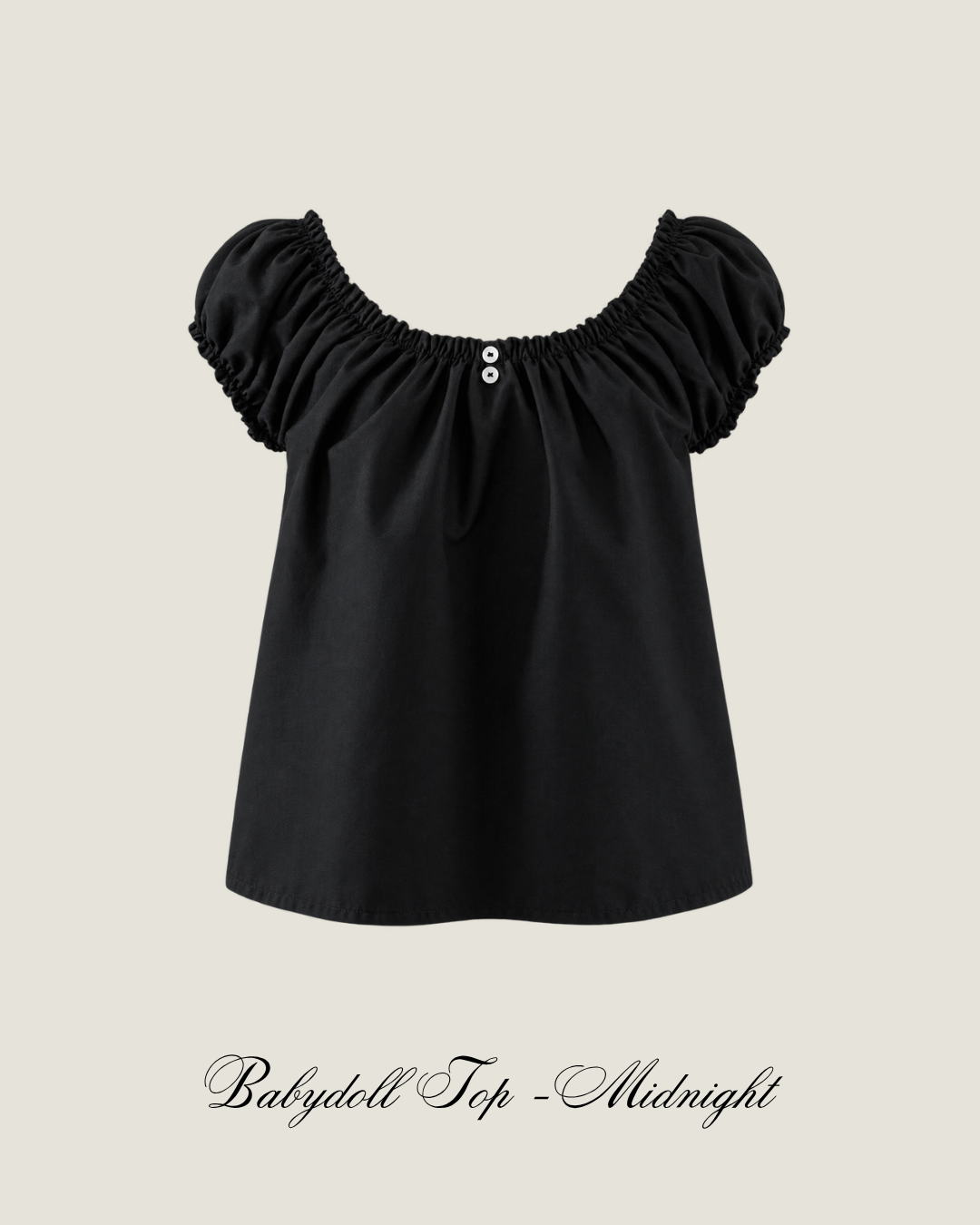 The Babydoll Top - Midnight