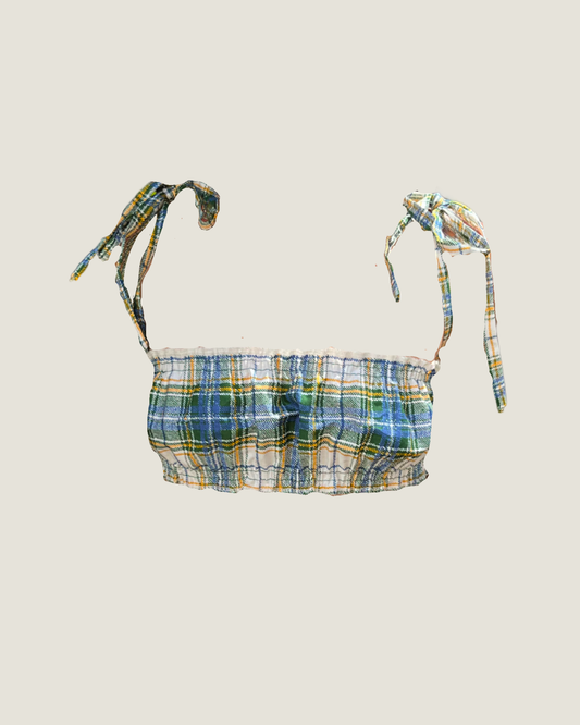 The Bralet - Blue/Green Plaid