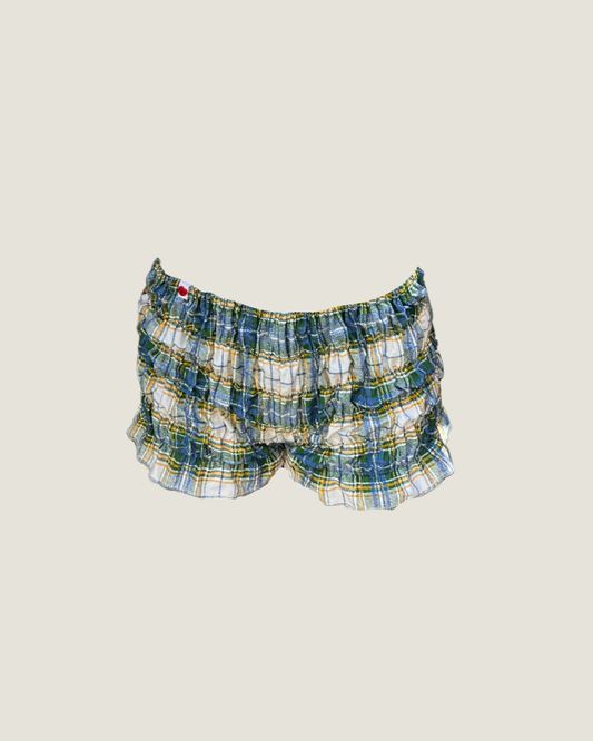 The Bloomer - Blue/Green Plaid