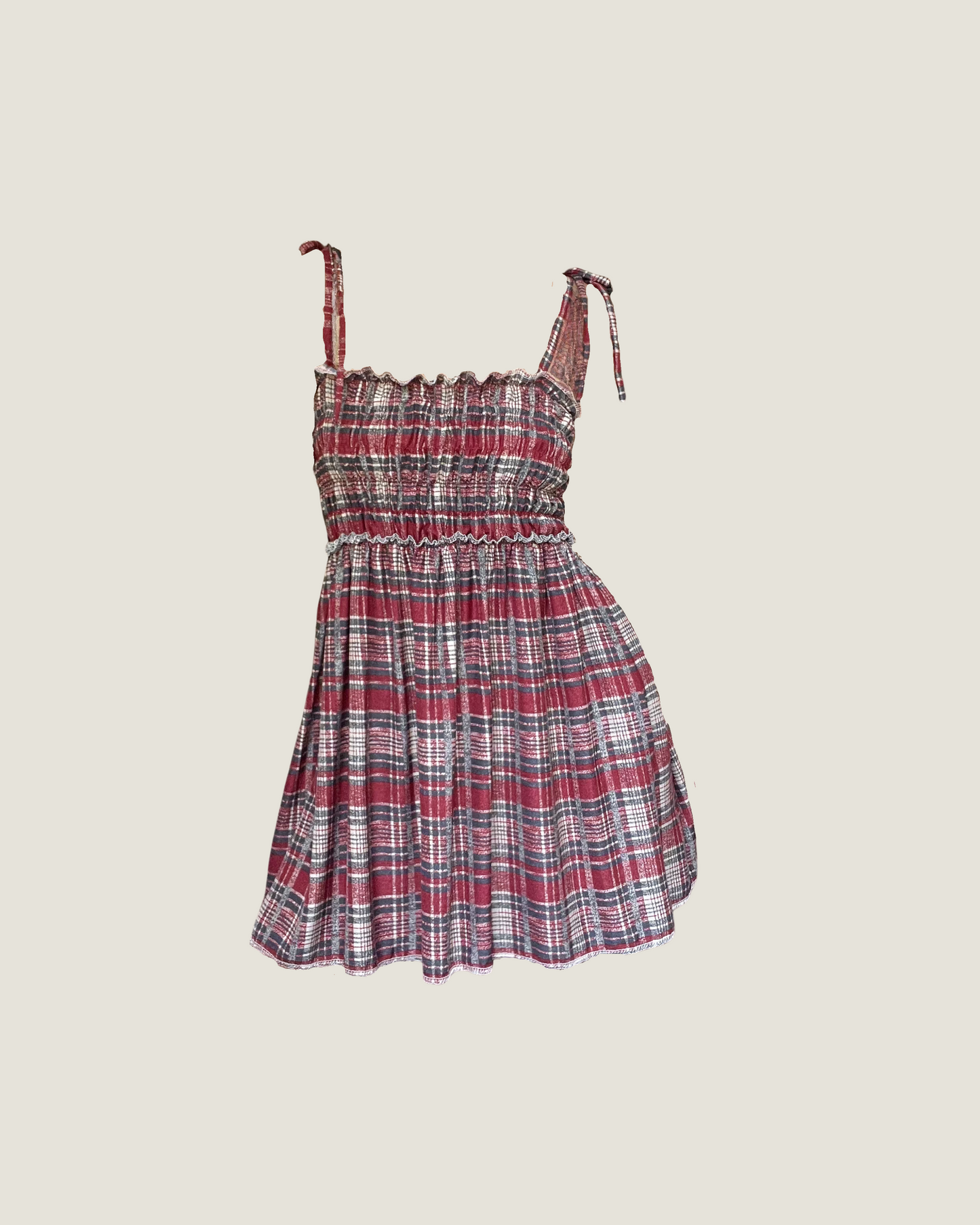 The Cami Dress One-Off - Rust Plaid
