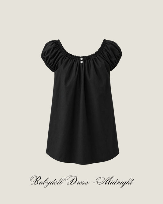 The Babydoll Dress - Midnight