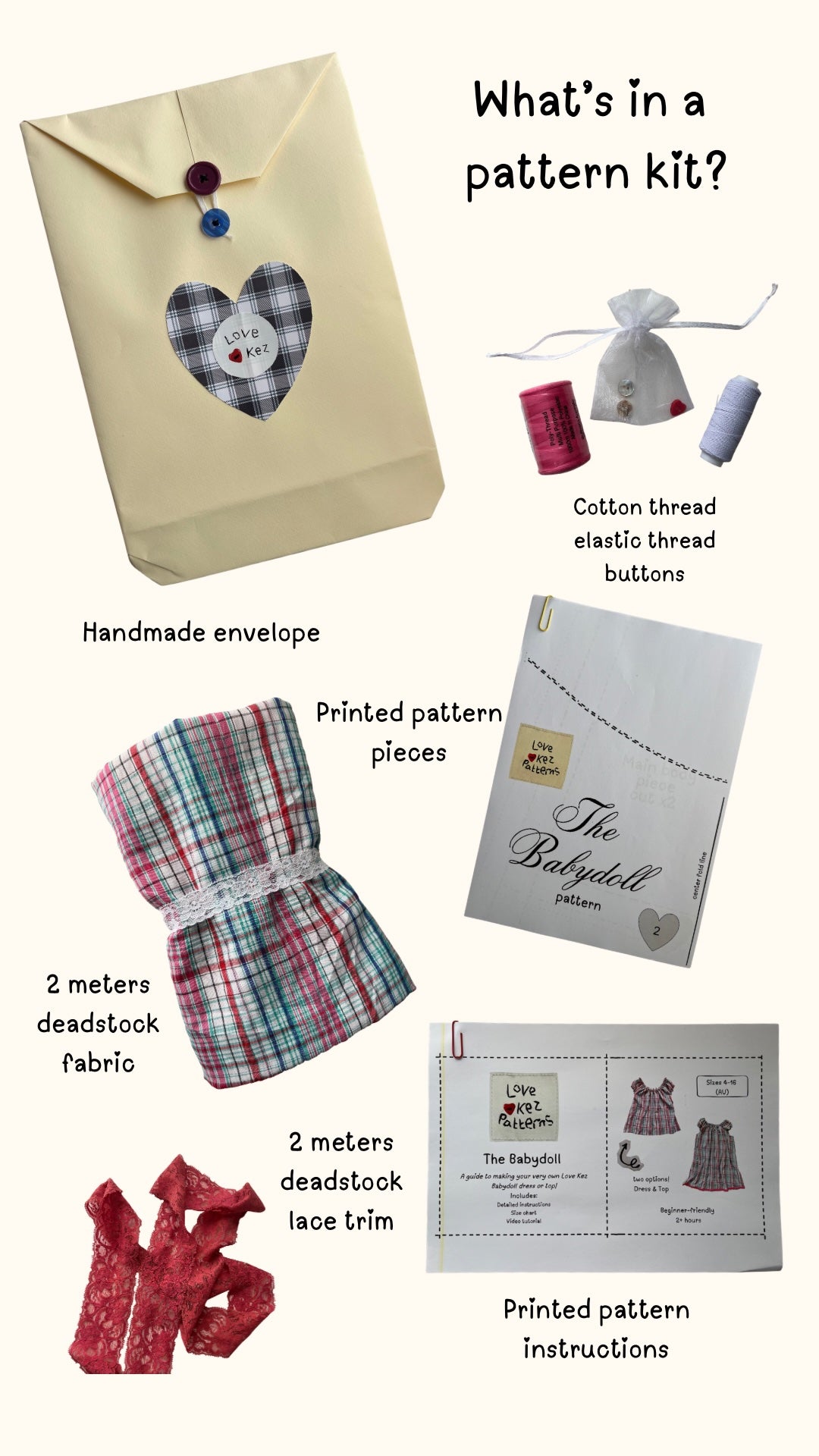 The Babydoll Pattern Kit - Candy Plaid